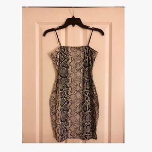 Snake skin mini dress